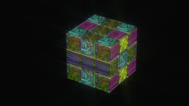 Matrix consisting of abstract cubes of neural processor (NPU) cores that are synchronized to solve complex problems.