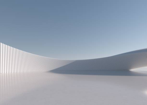 фон выставки 3d-рендеринга - архитектура стоковые фото и изображения