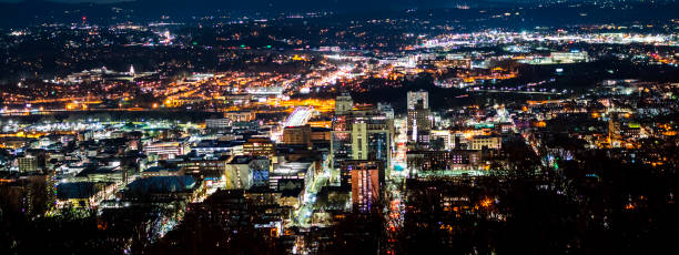istock Night overlook over city 1905950229