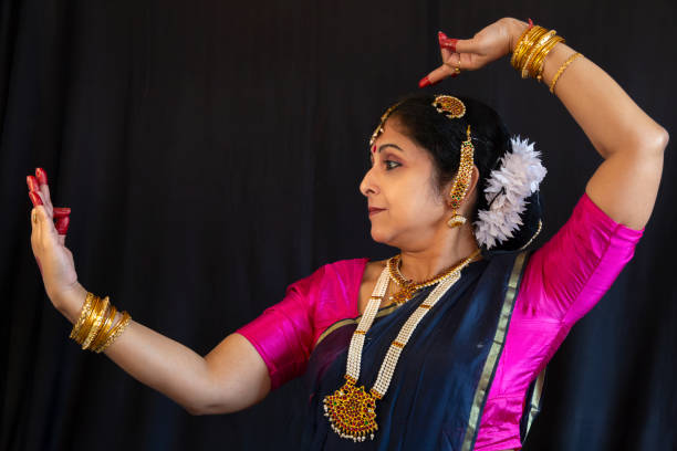 istock Bharatanatyam dance mudra performed by female Indian classical dancer 1906039431