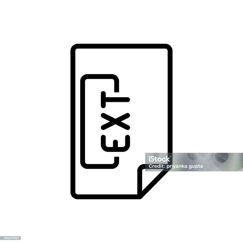 Icon File Ext Ext File Stock Illustration - Download Image Now - Alphabet, Document ...