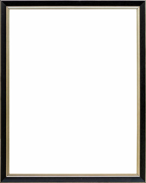 istock Wooden picture frame. Old rustic wooden frame isolated on white background 1906304475