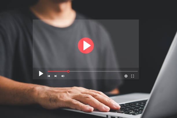 istock Laptop streaming platform showcasing diverse video content 1906316987