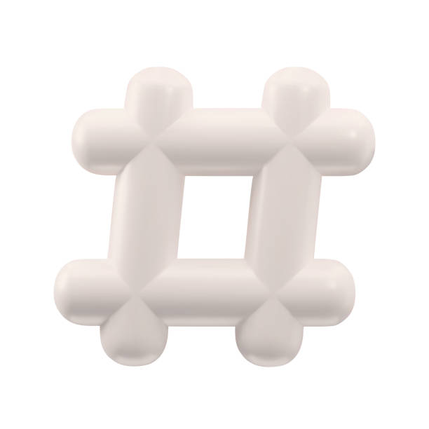 istock Hashtag 3d icon. Trendy and modern vector symbol tag social media networks chat message. Concept of number sign, micro blogging, marketing communication and advertising key vector promotion dialogue 1906347047