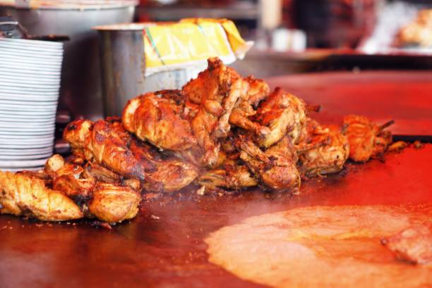 istock Tawa fried chicken Street Food 1906376385