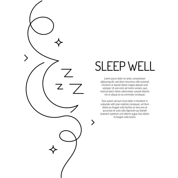 Continuous Line Drawing of Sleep Well Icon. Hand Drawn Symbol Vector Illustration. vector art illustration