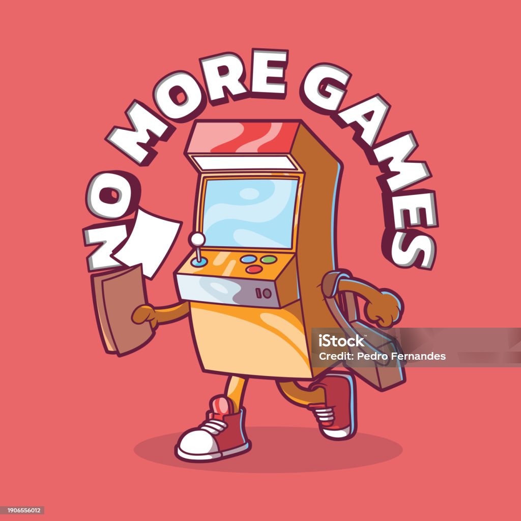 Arcade Character Vector Arcade Game Character Running To Work Vector Illustration Stock ...