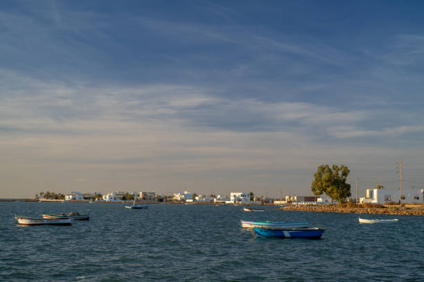 View of Kerkennah - Tunisian archipelago in the Mediterranean Sea