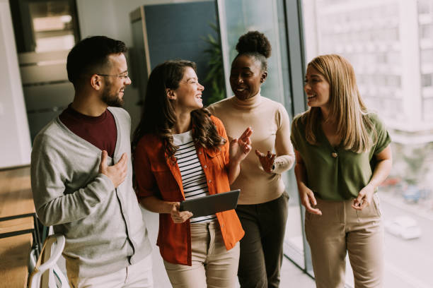 istock Young multiethnic startup team working in the modern office 1906577691