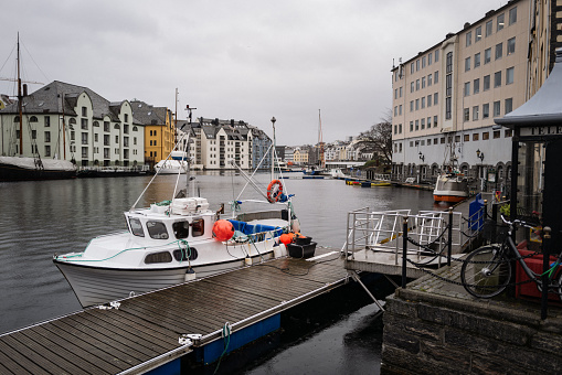 City life in Alesund, Norway