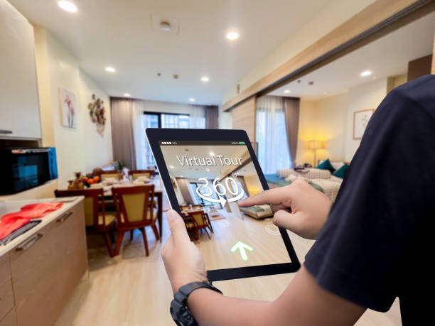 istock Virtual tour 360 for real estate technology concept. 1906606078