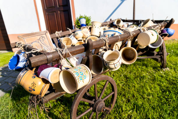 istock ceramic dishes, Holasovice, Czech Republic 1906655348