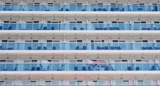 istock modern facade of a warehouse and aparment. 1906671889