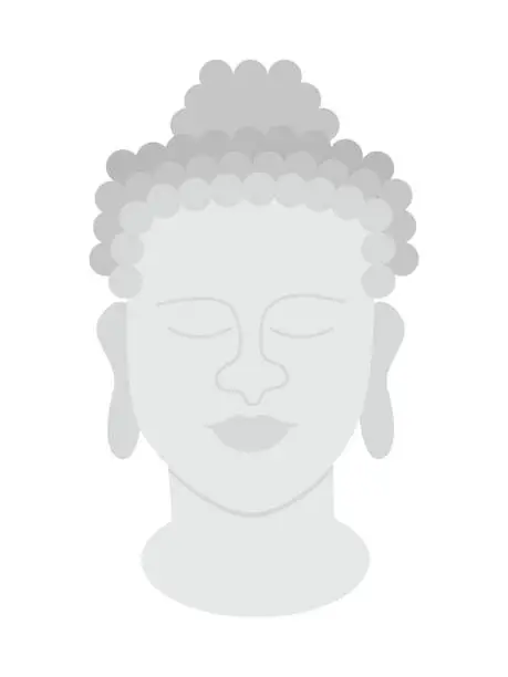 Vector illustration of buddha statue