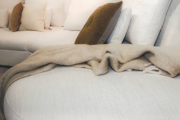 istock Cozy sofa in warm colors 1906711114