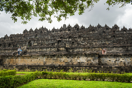 Magelang, Indonesia - January 05, 2024: Tour of Borobudur Temple in Magelang, Indonesia