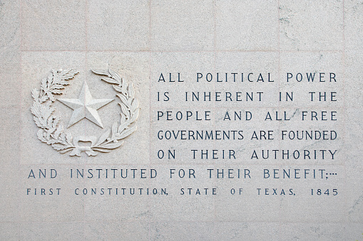 First Constitution, State of Texas, 1845, USA