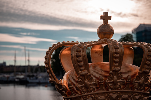 Crown on the bridge in Stockholm