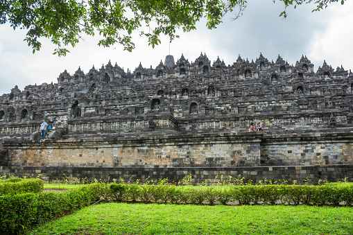 Magelang, Indonesia - January 05, 2024: Tour of Borobudur Temple in Magelang, Indonesia