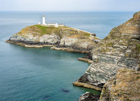 South Stack Lighthouse in Anglesey island, Wales, United Kingdom
