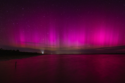 The beautiful southern lights seen from Australia, Aurora Australis