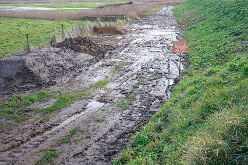 Wet winter turned farm tracks to sludge and mud