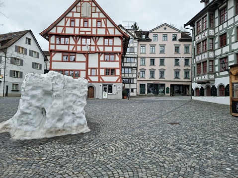 St.Gallen City at the historic city, captured during winter season.