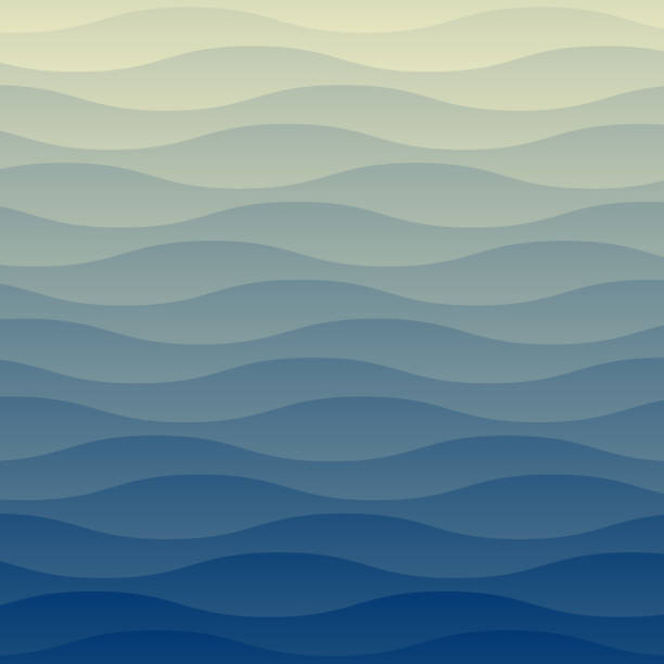 ilustrações de stock, clip art, desenhos animados e ícones de trendy geometric background with blue abstract waves - green gray backgrounds abstract