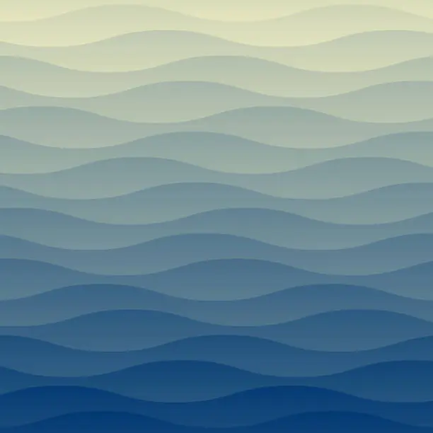 Vector illustration of Trendy geometric background with Blue abstract waves