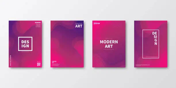 Vector illustration of Brochure template layout, Purple cover design, business annual report, flyer, magazine