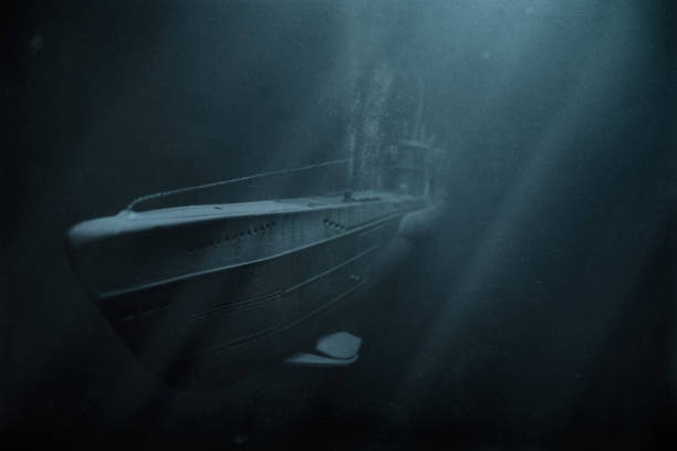 istock Old Submarine In The North Atlantic (scale model photography) 1906818868