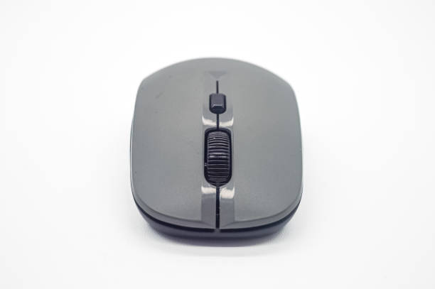 istock Front view of a wireless mouse isolated on a white background 1906832574