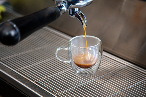Espresso coffee from coffee shop.