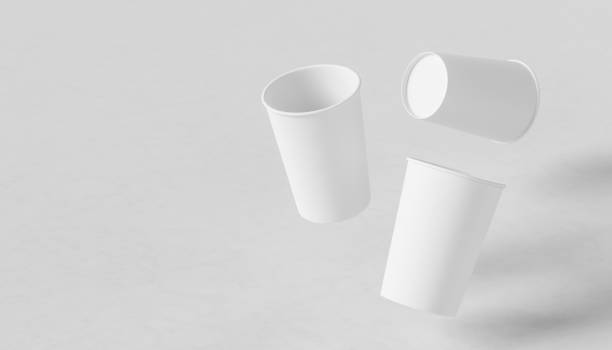 istock Paper coffee cup mock up. Paper coffee cup isolated on white background. 3D illustration 1906910792