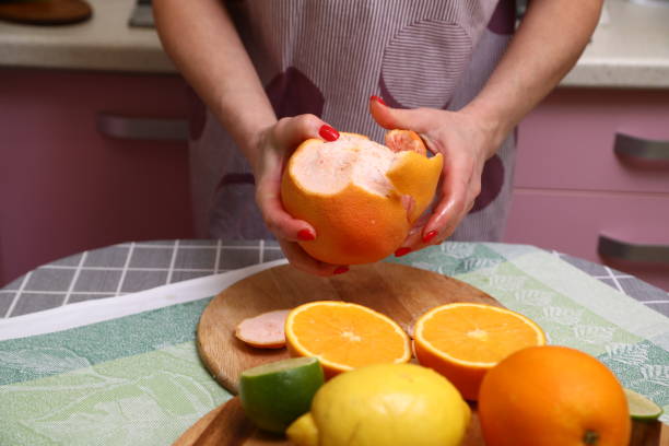 istock Peel of grapefruit on the kitchen 1906942235