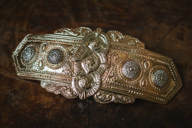 Traditional Bulgarian Belt Buckle. Folk clothting.