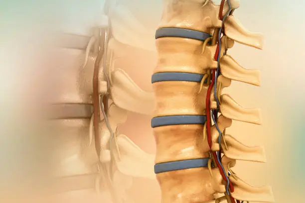 Human spine anatomy. 3d illustration