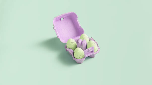 istock Easter decor in pastel colors on a light green background 1907006126