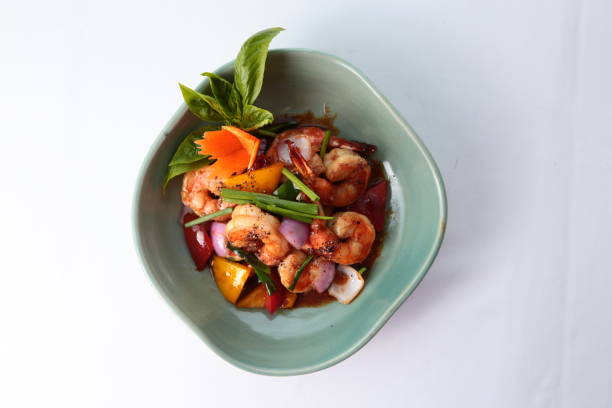 istock Garlic prawns and black pepper sauce 1907008972