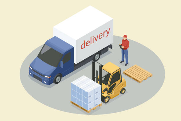 Isometric Logistics and Delivery. Free, Express, Home or Fast delivery. Delivery company. Delivery home and office. City logistics. Isometric Logistics and Delivery. Free, Express, Home or Fast delivery. Delivery company. Delivery home and office. City logistics central european time stock illustrations