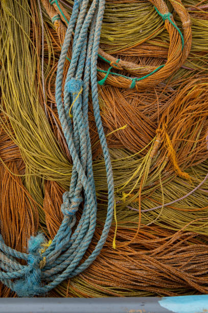 istock Fishing Nets and Buoys Background Image 1907039054
