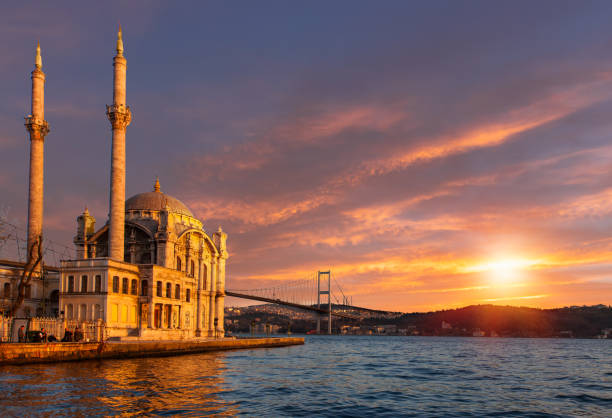 istock Ortakoy mosque and Bosphorus bridge, Istanbul, Turkey 1907057277
