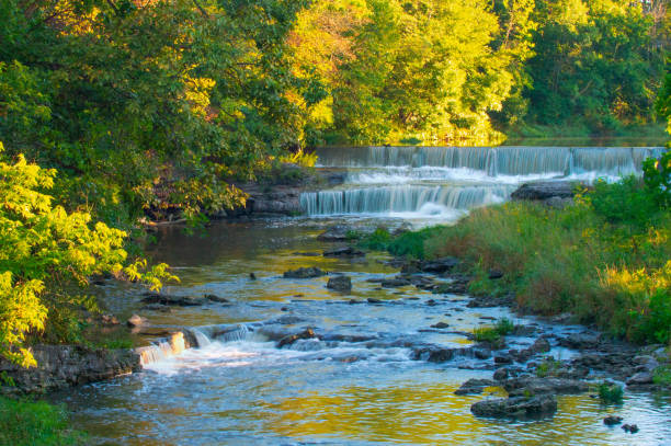 istock Waterfall-Pipe Creek Falls- Cass County, Indiana 1907169329