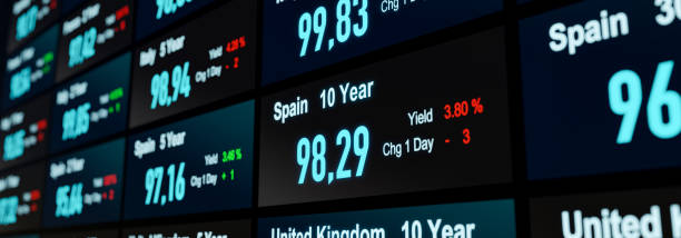 istock Spanish bond market yield and prices. 1907190136