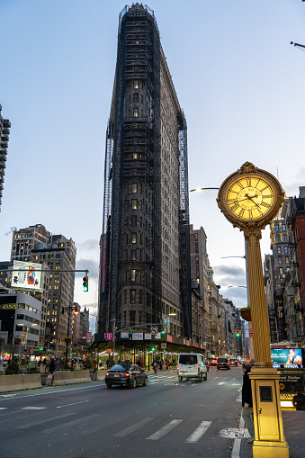 A Flat Iron building in New York City, USA