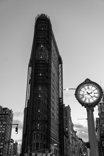 A Flat Iron building in New York City, USA