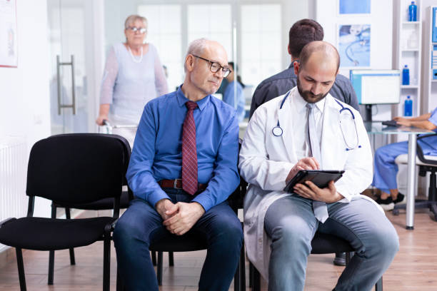 istock Senior man listening doctor diagnosis 1907294945