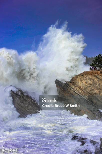 Exploding Wave Exploding Ocean Wave Oregon Coast Vertical Stock Photo - Download Image ...