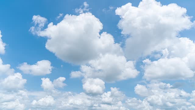 Fluffy white cloud. Cumulus cloud nature. Summer blue sky. Nature blue sky background, white cloud nature. Cloud time lapse nature background.