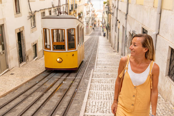 istock Young woman traveling in Lisbon 1907425766